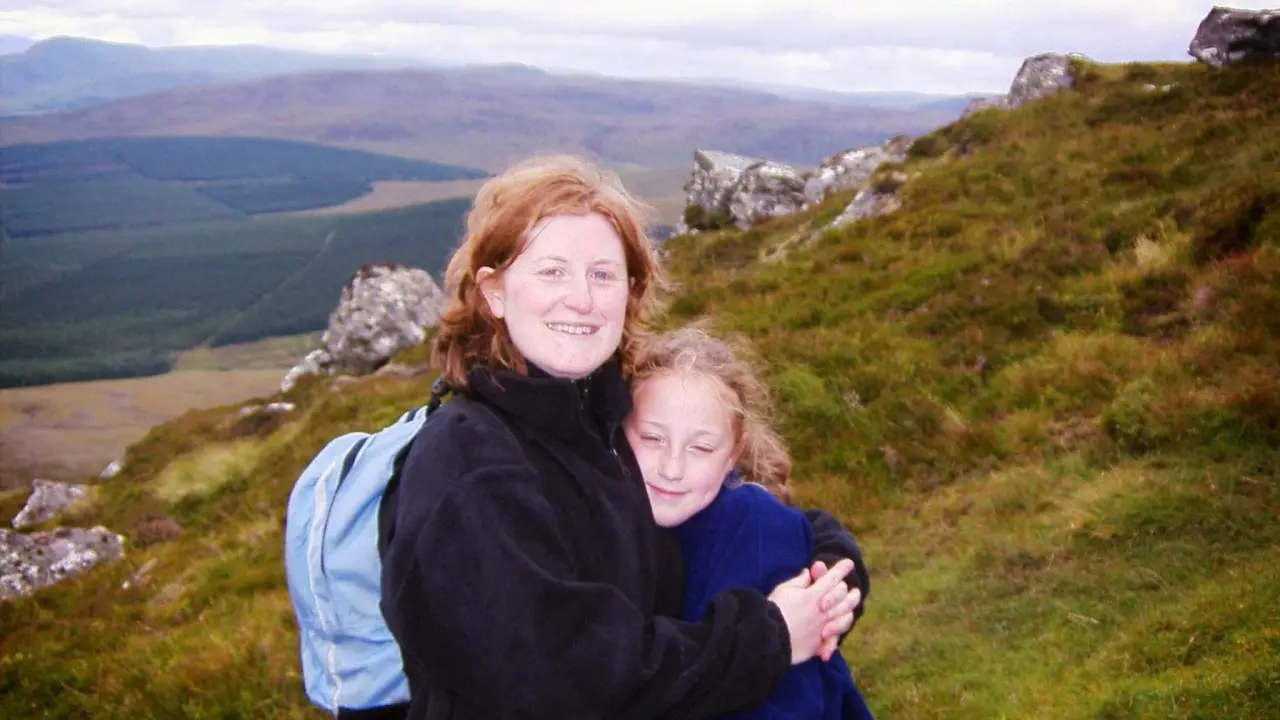 Trish and Katie Papworth before Cancer