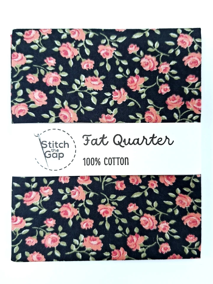 Black Roses Fat Quarter