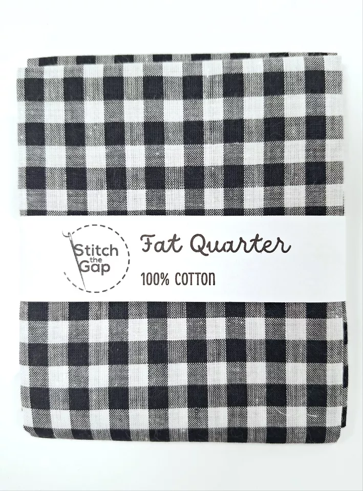 Black & White Gingham Fat Quarter