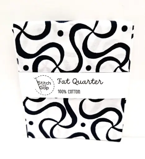 Monochrome Squiggle Fat Quarter