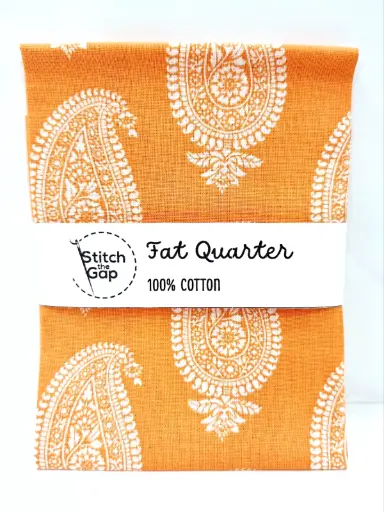 Orange Paisley Fat Quarter