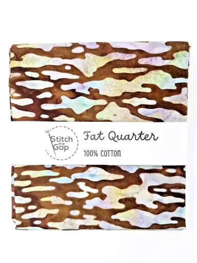Brown Camo Print Fat Quarter