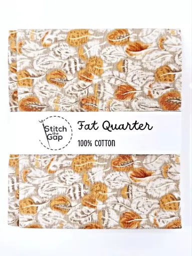 Brown Feather Print Fat Quarter